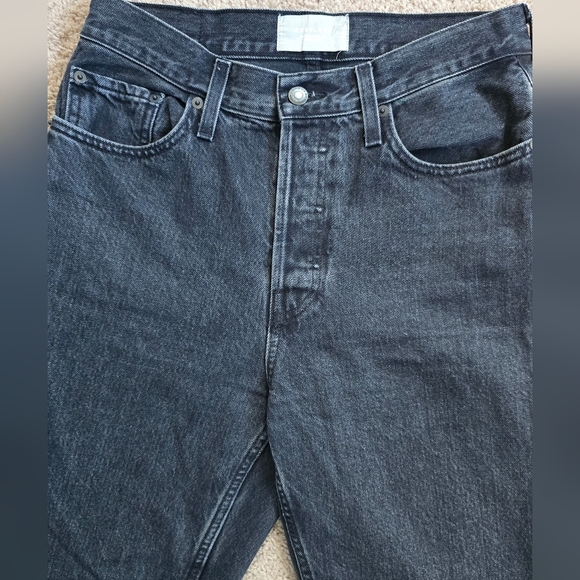 Everlane The 90's Cheeky Jeans Denim Faded Black Straight Leg High Rise Sz 27 - Picture 4 of 16